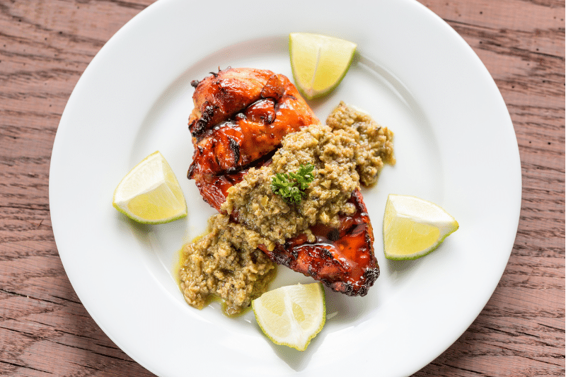 Grilled Salmon with Olive Tapenade